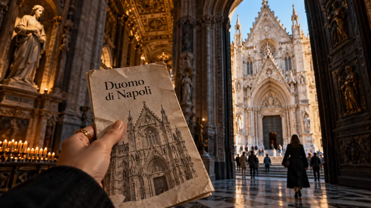 Duomo di Napoli, guida mostra pieghevole visita